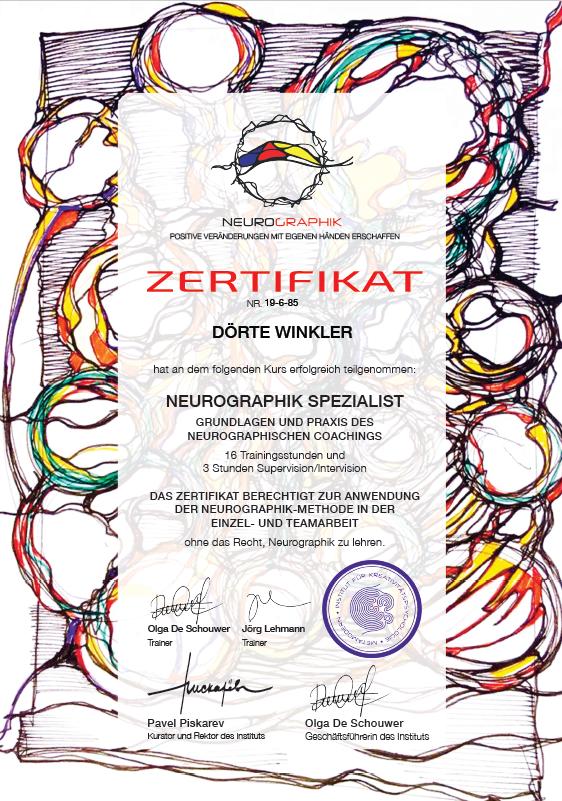 Zertifikat Dörte Winkler